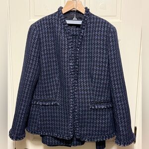 Chic J.Crew Lady Suit in Sparkling Tweed - Jacket & Skirt sz 16 NWOT